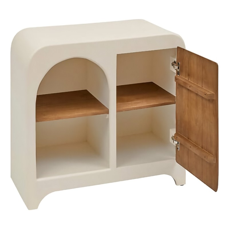 Comoda Sienna, MDF, lemn de mango, bej, H.91 cm, 213048