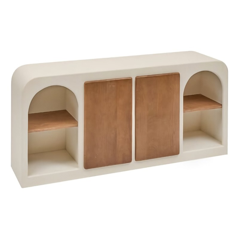 Comoda Sienna, MDF, lemn de mango, bej, L.165 cm, 213049