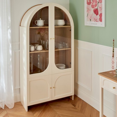 Dulap cu 4 usi Bloomy, MDF, ivoar, H.180 cm, 213056 