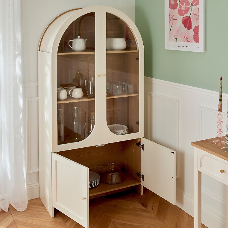 Dulap cu 4 usi Bloomy, MDF, ivoar, H.180 cm, 213056