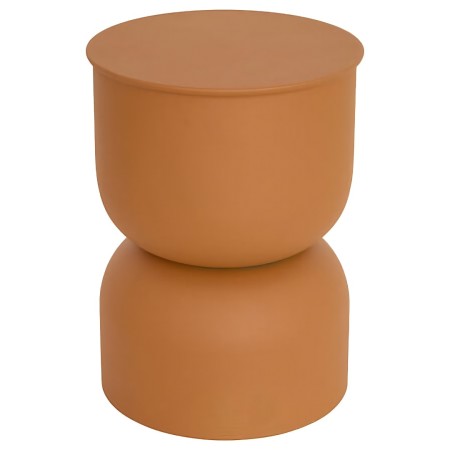 Masuta de cafea Palomba, metal, ocru, D.31 cm, 213058B 