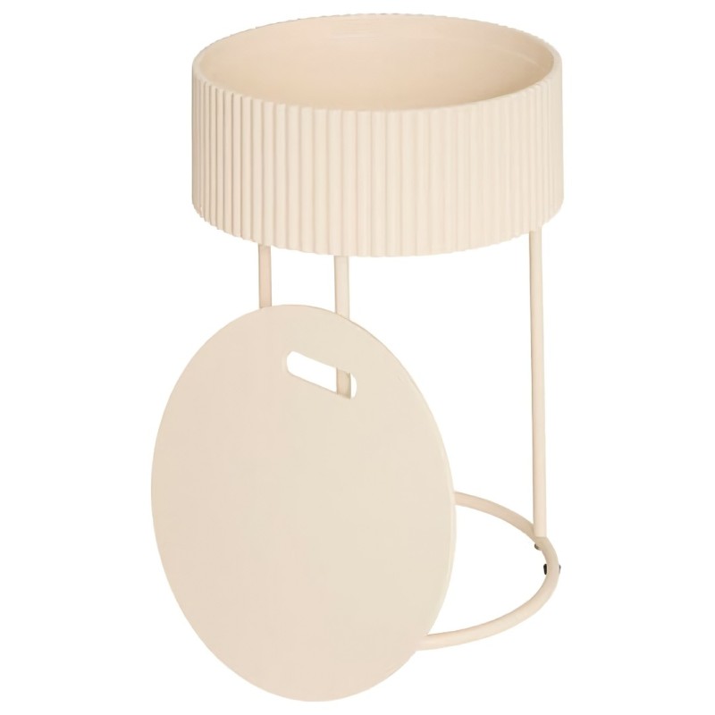 Masuta de cafea Juna, metal, MDF, bej, D.33 cm, 213062A
