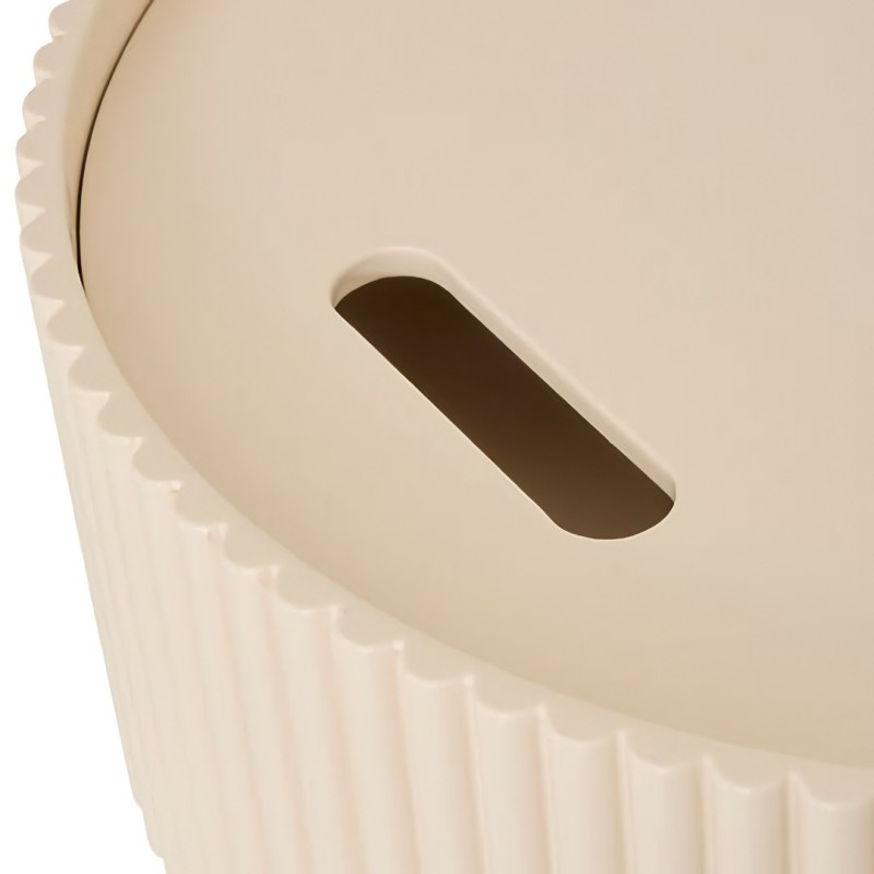 Masuta de cafea Juna, metal, MDF, bej, D.33 cm, 213062A