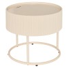 Masuta de cafea Juna, metal, MDF, bej, D.45 cm, 213063A