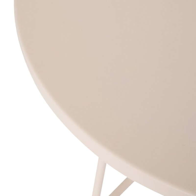 Masuta de cafea Latte, metal, bej, D.38 cm, 213065A