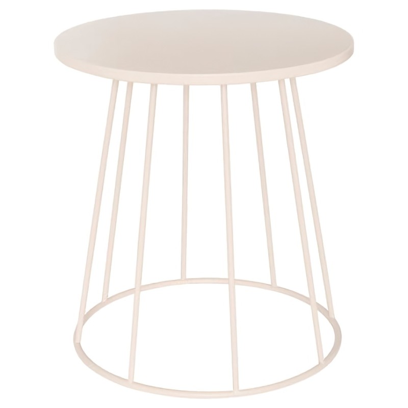 Masuta de cafea Latte, metal, bej, D.38 cm, 213065A