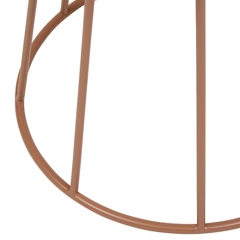 Masuta de cafea Latte, metal, maro, D.38 cm, 213065B
