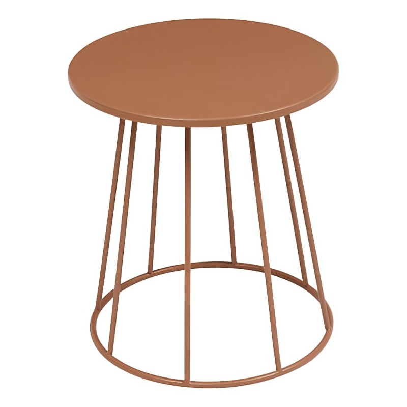 Masuta de cafea Latte, metal, maro, D.38 cm, 213065B