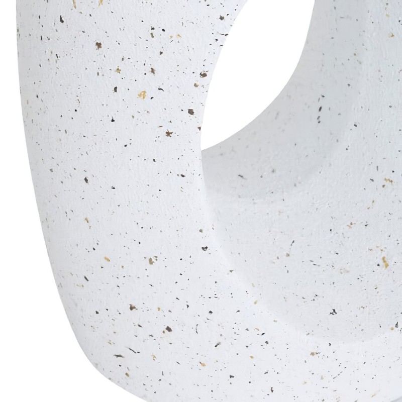 Masuta de cafea Narlon, ceramica, alba, D.38 cm, 213073