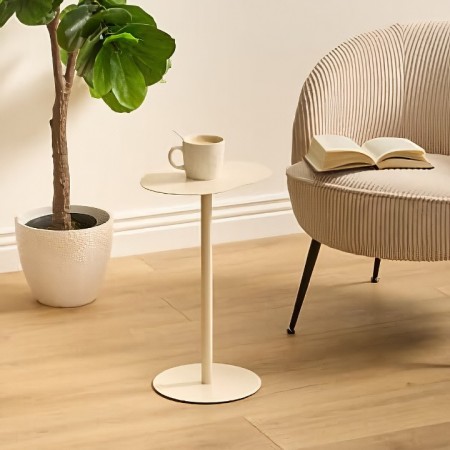 Masuta de cafea Sora, metal, bej, H.50 cm, 213076A 