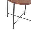 Masuta de cafea Mesta, metal, blat lemn de mango, D.50 cm, 213077