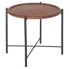 Masuta de cafea Mesta, metal, blat lemn de mango, D.50 cm, 213077