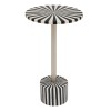 Masuta de cafea Nema, metal, marmura, alb/negru, D.36 cm, 213082