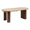 Masa extensibila dining Itaguai, MDF, metal, bej, L.160 cm, 213083