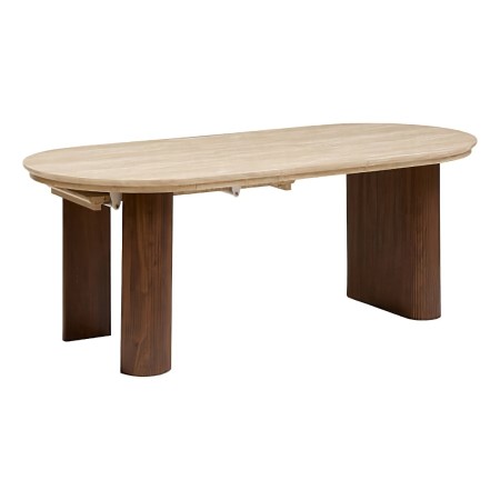 Masa extensibila dining Itaguai, MDF, metal, bej, L.160 cm, 213083 