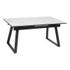 Masa dining extensibila Camburi, metal, MDF, alba, L.160/200 cm, 213085B