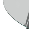 Masa dining Ostras, metal, sticla temperata transparenta, D.120 cm, 213090A