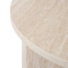 Masuta de cafea Anaya, MDF, bej, aspect travertin, D.40 cm, 213093