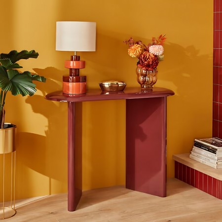 Consola Douglas, MDF, rosu bordo, L.100 cm, 213110 