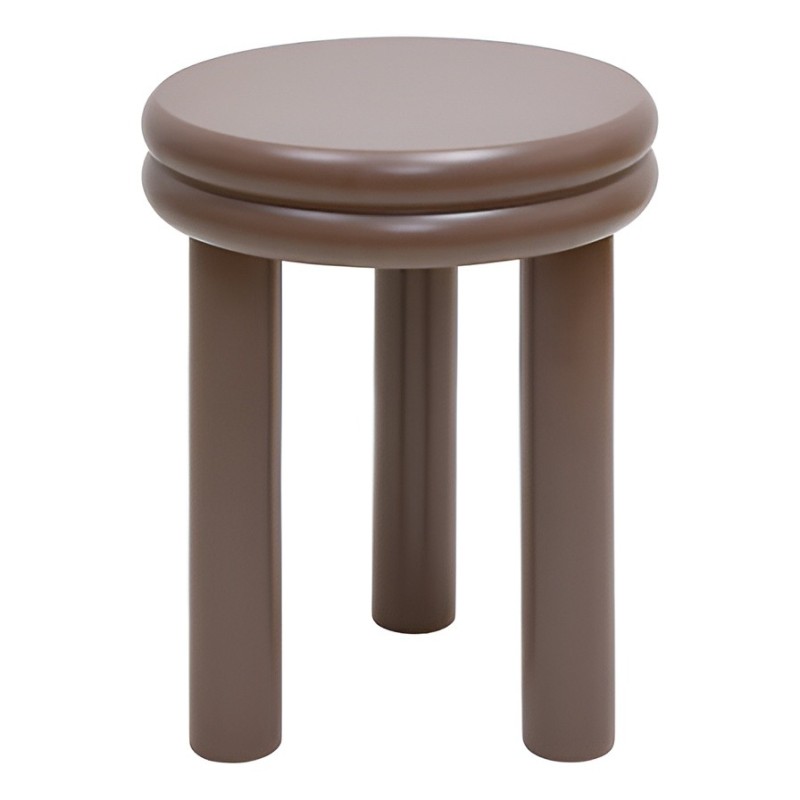 Masuta de cafea Plump, MDF, gri ciocolatiu, D.40 cm, 213118B