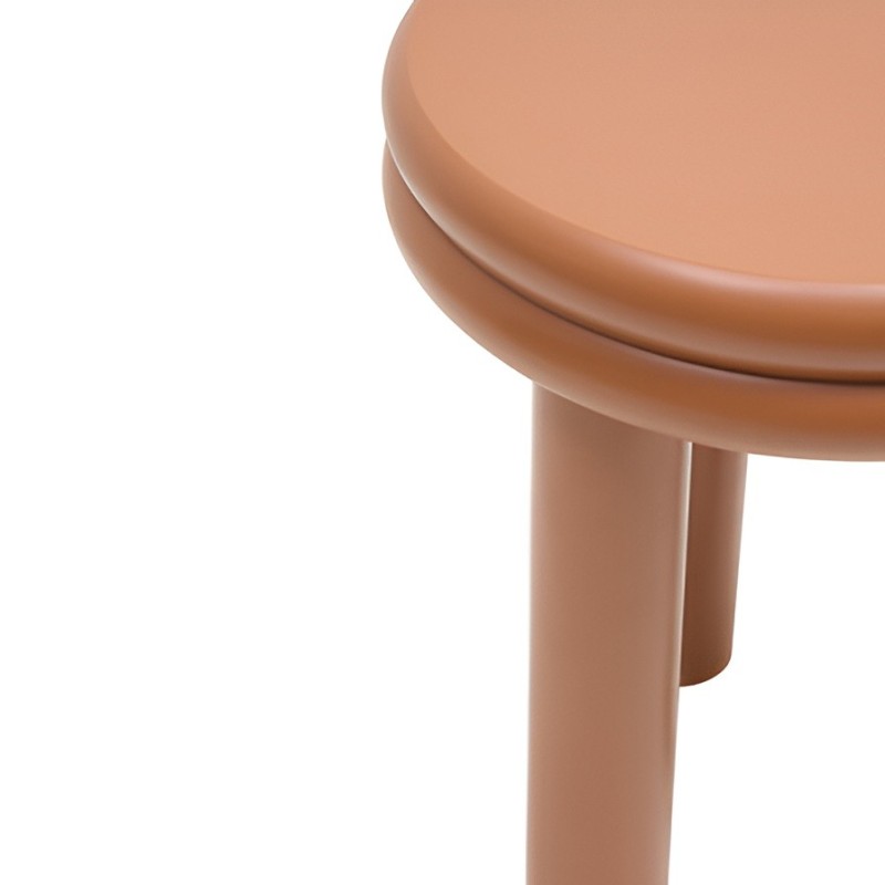 Masuta de cafea Pluml, MDF, portocaliu intens, D.40 cm, 213118C