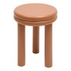 Masuta de cafea Pluml, MDF, portocaliu intens, D.40 cm, 213118C