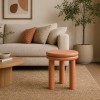 Masuta de cafea Pluml, MDF, portocaliu intens, D.40 cm, 213118C