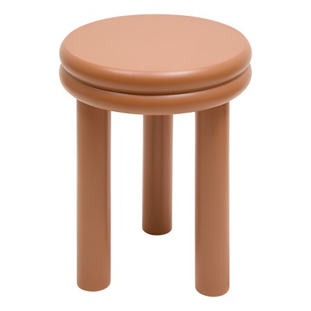 Masuta de cafea Pluml, MDF, portocaliu intens, D.40 cm, 213118C 