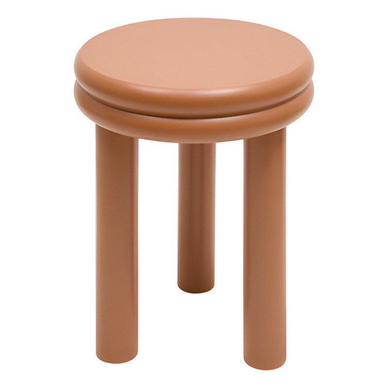 Masuta de cafea Pluml, MDF, portocaliu intens, D.40 cm, 213118C