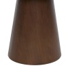 Masuta de cafea Hercyna, MDF, sticla, maro, D.45 cm, 213126