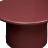 Masuta de cafea Douglass, MDF, rosu inchis lucios, D.80 cm, 213128