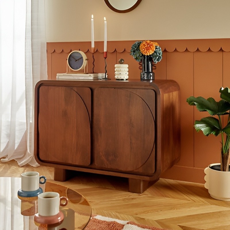 Comoda Shelty, lemn de mango, maro cognac, 2 usi, L.96 cm, 213130