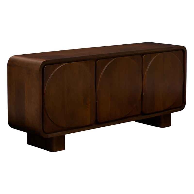 Comoda Shelty, lemn de mango, maro, 3 usi, L.160 cm, 213131