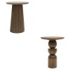 Masuta de cafea Shelty, lemn de mango, maro, D.38 cm, 213132