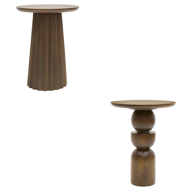 Masuta de cafea Shelty, lemn de mango, maro, D.38 cm, 213132