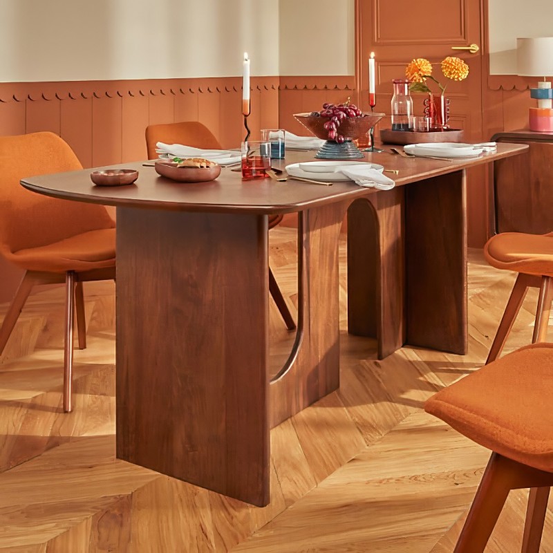 Masa dining Shelty, lemn de mango, maro, L.180 cm, 213133