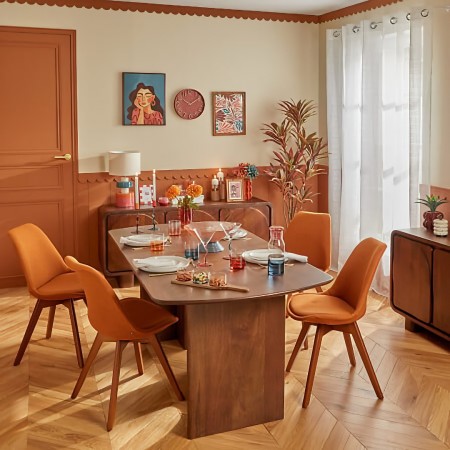 Masa dining Shelty, lemn de mango, maro, L.180 cm, 213133 