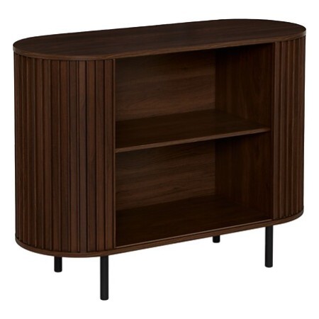 Comoda Alcove, MDF, maro, 2 usi, L.100 cm, 213138 