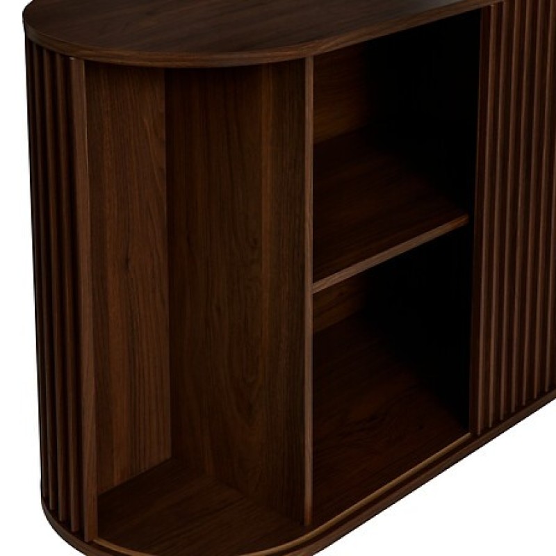 Comoda Alcove, MDF, maro, 2 usi, L.100 cm, 213138