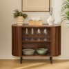Comoda Alcove, MDF, maro, 2 usi, L.100 cm, 213138