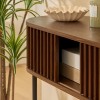 Consola Alcove, metal, MDF, maro, L.100 cm, 213139