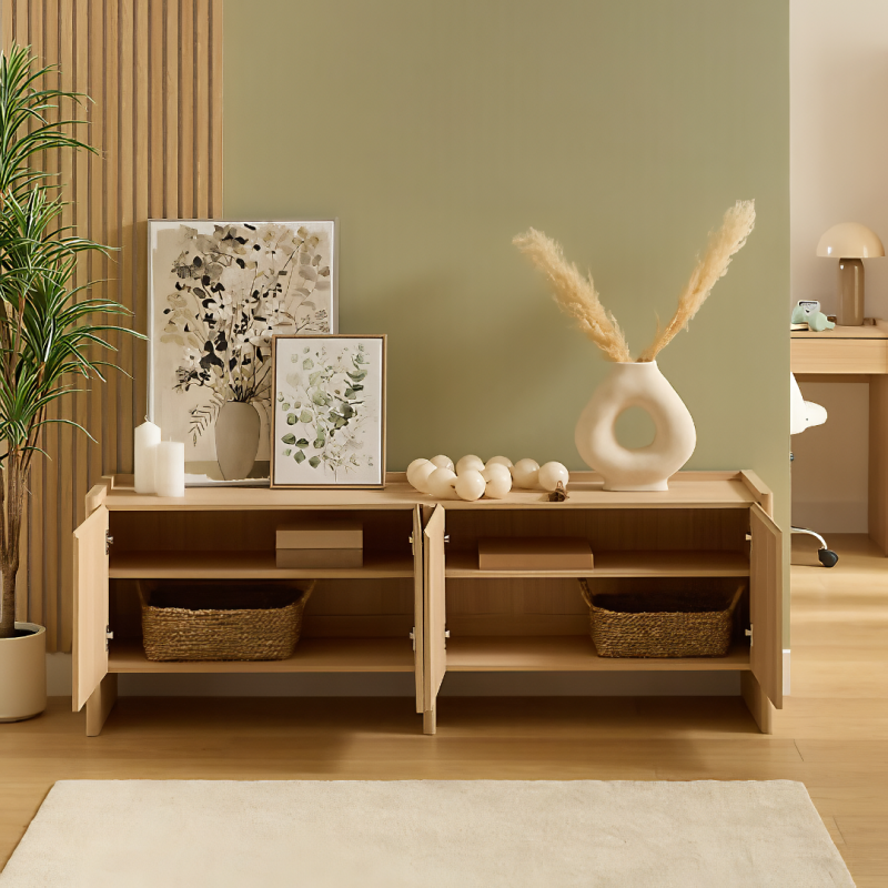 Comoda TV John, MDF, bej, L.171 cm, 213143