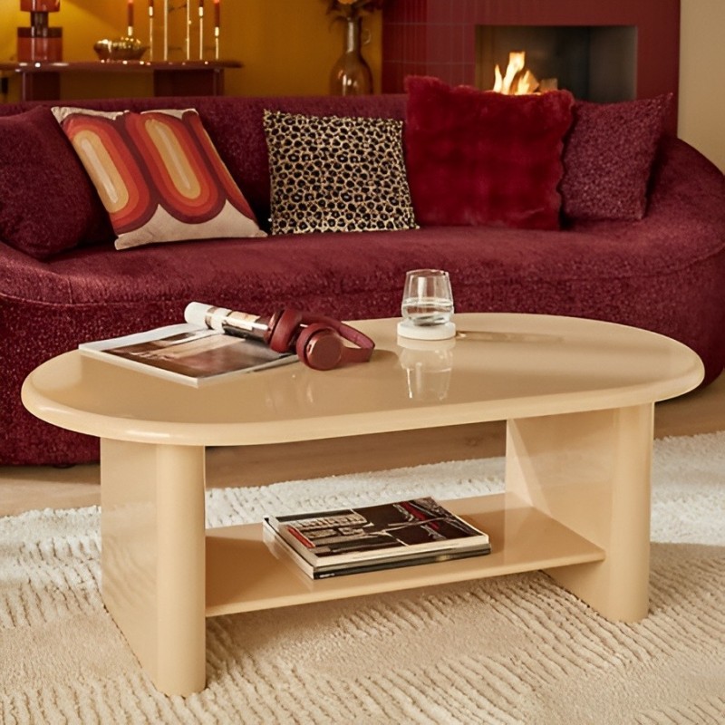 Masuta de cafea Douglass, MDF, bej, L.110 cm, 213155
