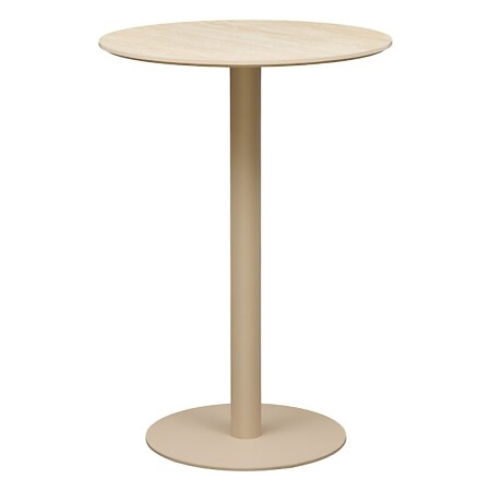 Masa bar Voluto, MDF, bej, efect travertin, D.70 cm, 213177B 