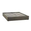 Pat cu spatiu de depozitare Luna, PAL, metal, textil, verde khaki, 160x200 cm, 213181C