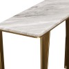 Consola Barrel, metal, MDF, folie PVC, auriu, L.120 cm, 213183A