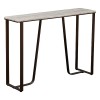 Consola Barrel, metal, MDF, folie PVC, maro ciocolatiu, L.120 cm, 213183B