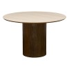 Masa dining Auren, MDF, ceramica, bej, D.120 cm, 213188