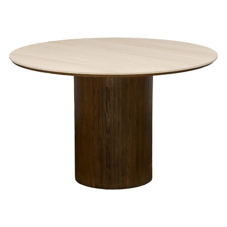 Masa dining Auren, MDF, ceramica, bej, D.120 cm, 213188 