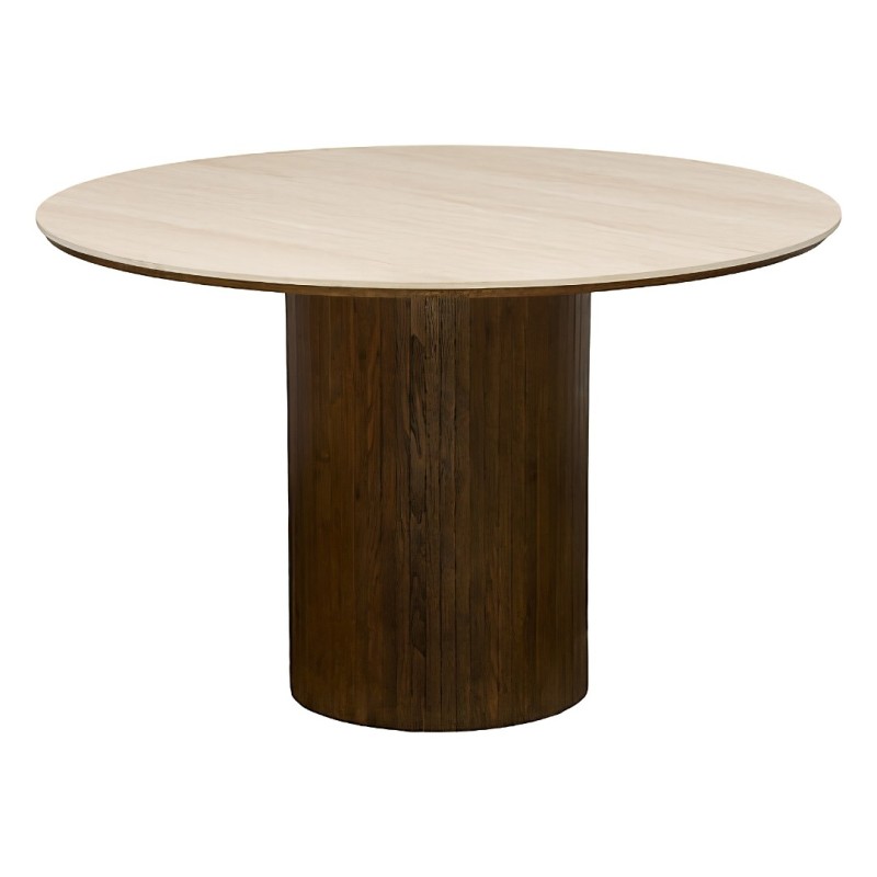 Masa dining Auren, MDF, ceramica, bej, D.120 cm, 213188